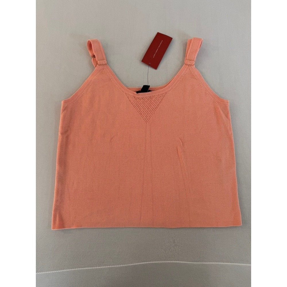NWT Emme Women Plus Size Spaghetti Strap Tank Tops, Set of 2, Peach, Tan, Size 0 - Picture 8 of 9